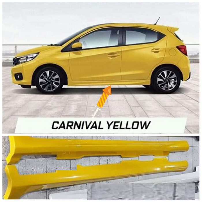 side skirt brio RS 2019 MERAH,modern steel,kuning,putih,hitam