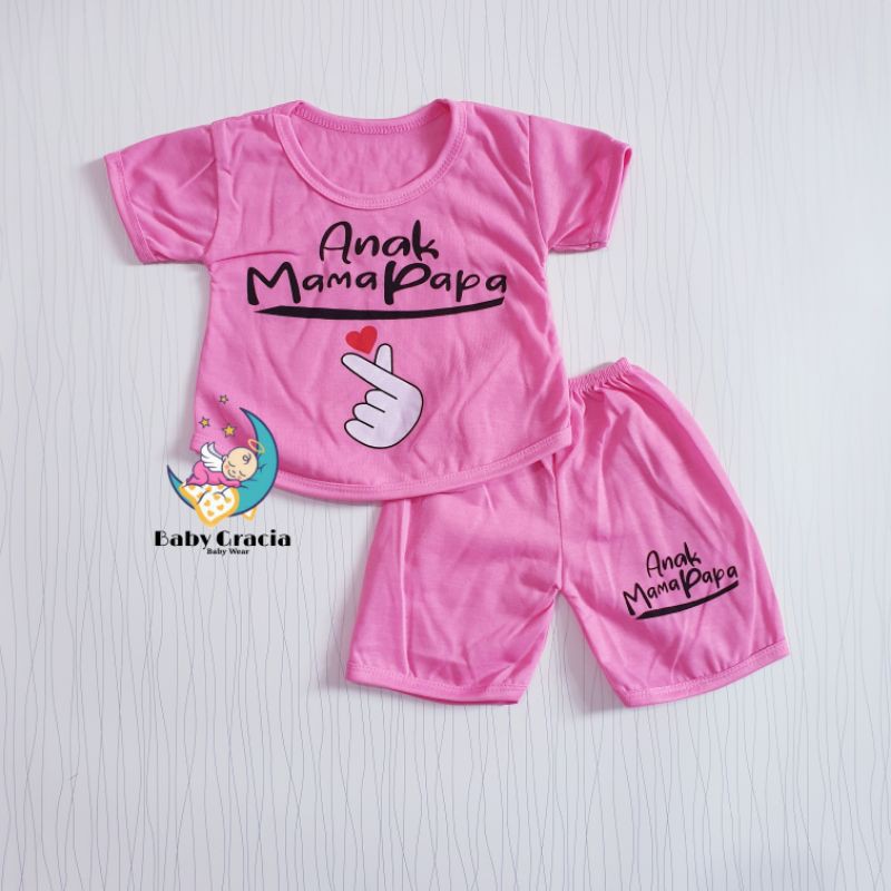 Setelan Anak Dan Bayi / Setelan Baju Motif Anak Mama Papa