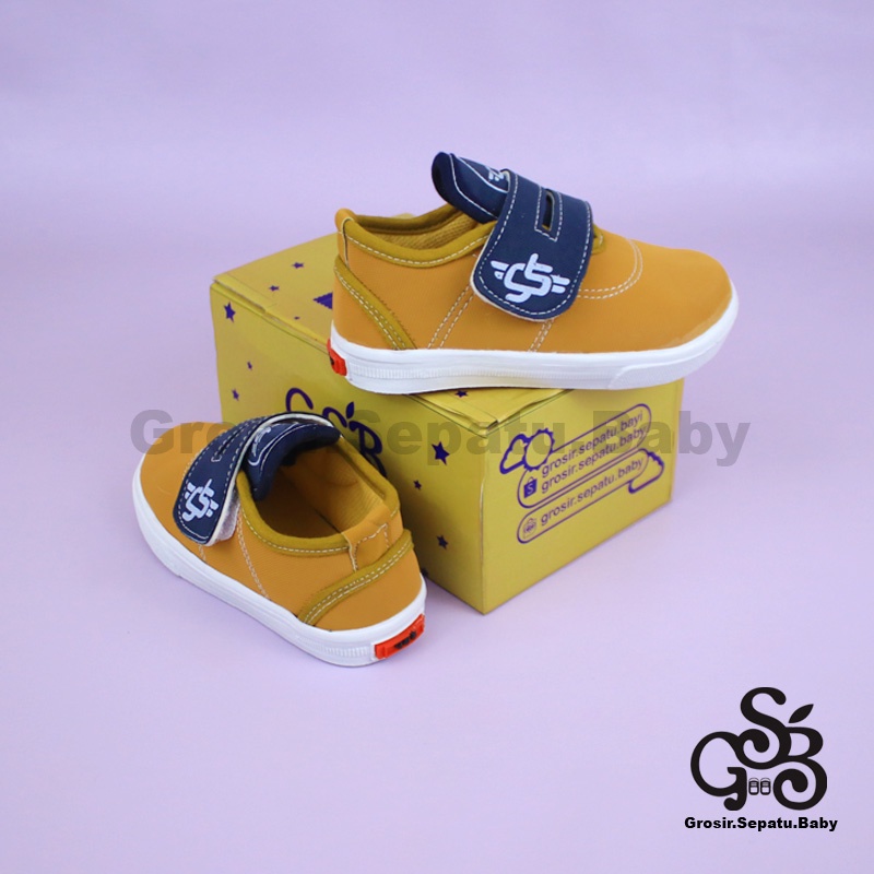 sepatu anak sneakers sepatu anak laki laki sepatu anak perempuan model casual ethan kids kunyit polos ringan  fleksibel &amp; Anti Slip