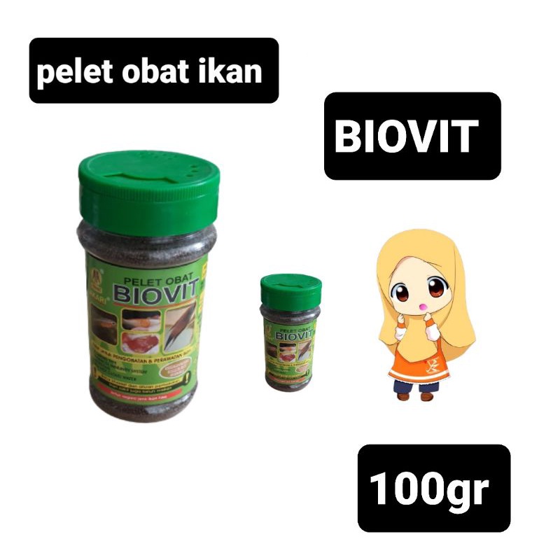 pelet obat ikan biovit 100 gr