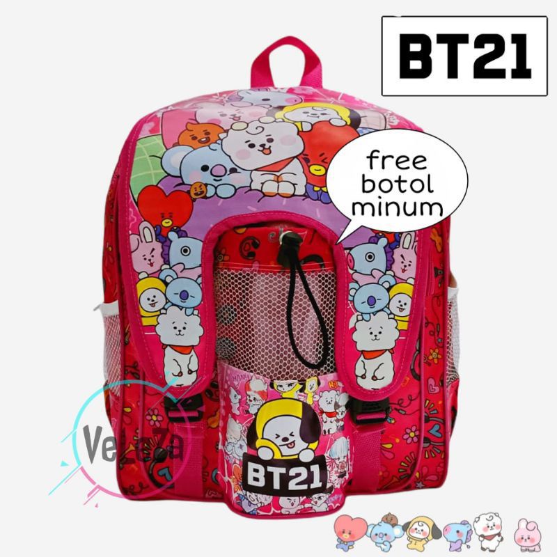 Tas ransel anak perempuan  KPOP KOREA gratis botol minum - Tas anak