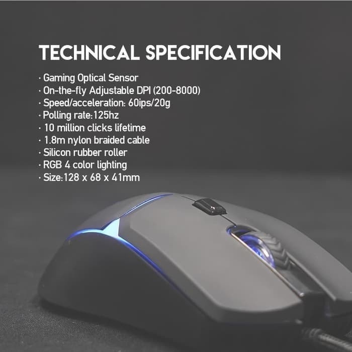 FANTECH VX7 CRYPTO MOUSE GAMING RGB MACRO