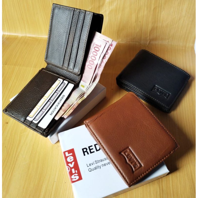 Dompet Kulit Asli Red tab #8007 Kulit 100%original