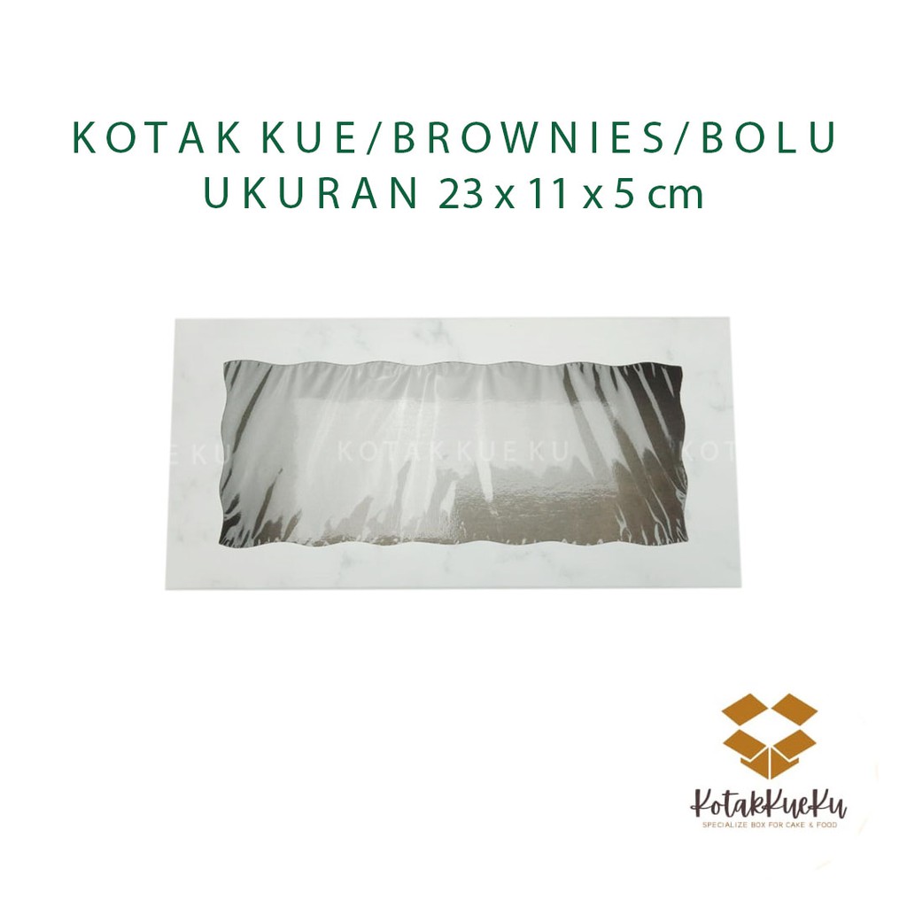 

[10PCS] Kotak / Dus Brownies / Box Kue Serbaguna Motif Marmer 23 x 11 x 5 cm