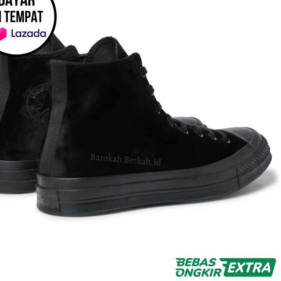 9U5Y OBRAL Sepatu Converse_70s_All star Murah sepatu sneaker pria Hitam POLOS tinggi High low sepatu