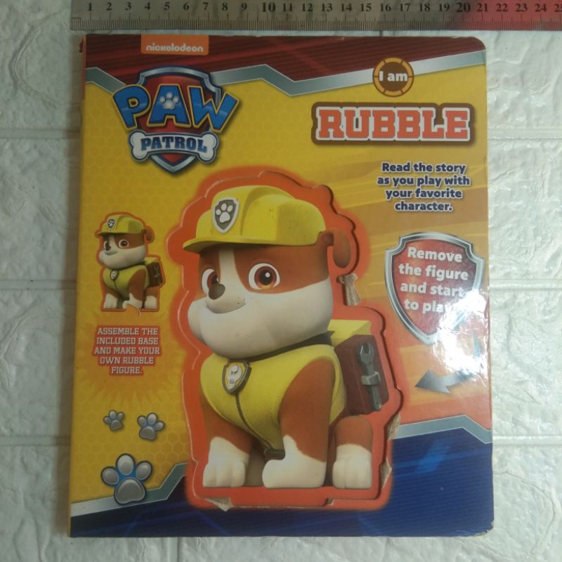 Buku anak boardbook preloved second bekas Nickelodeon Paw Patrol I AM RUBBLE