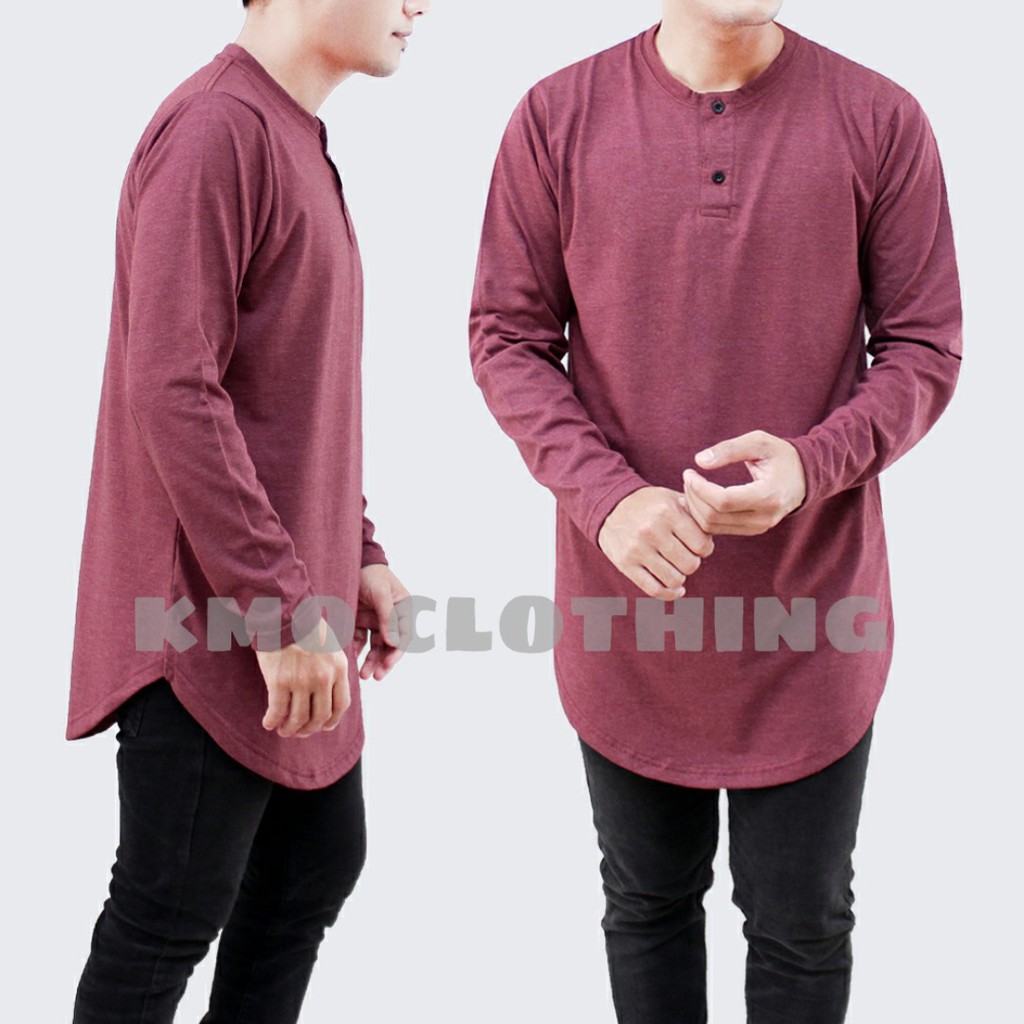 BEST SELLER GPB KAOS KURTA PRIA LENGAN PANJANG / BAJU KOKO KURTA PRIA LENGAN PANJANG / KAOS LONGLINE