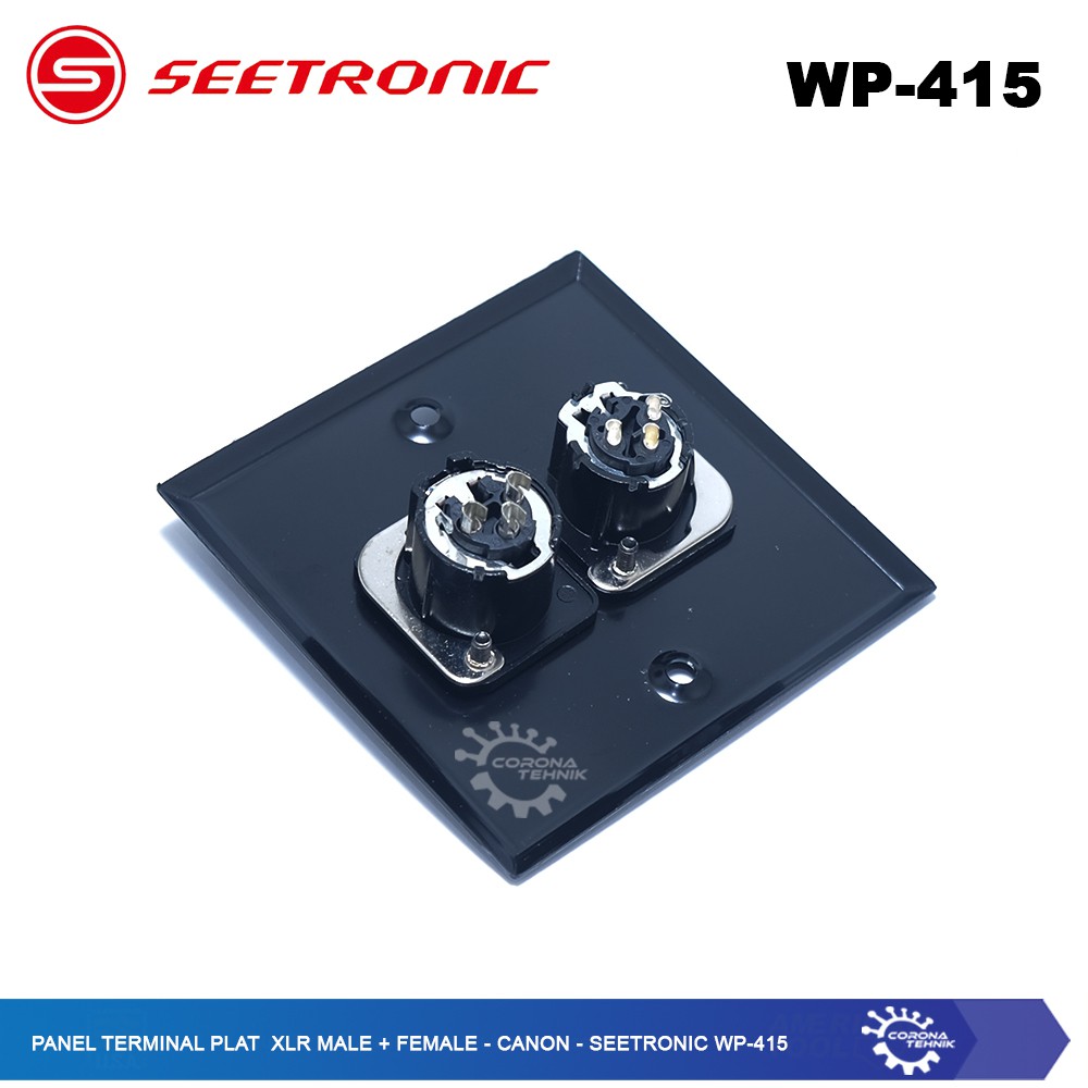 Seetronic WP-415 - Panel Terminal Plat XLR Male + Female - Canon