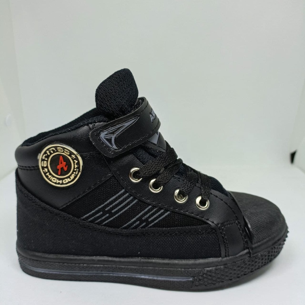 SEPATU SEKOLAH/SEPATU TALI/SEPATU SEMI VELCRO/SEPATU ANAK TK DAN SD/SEPATU TERBARU/SEPATU MURAH/SEPATU FORMAL/ARMAS ANDY HITAM