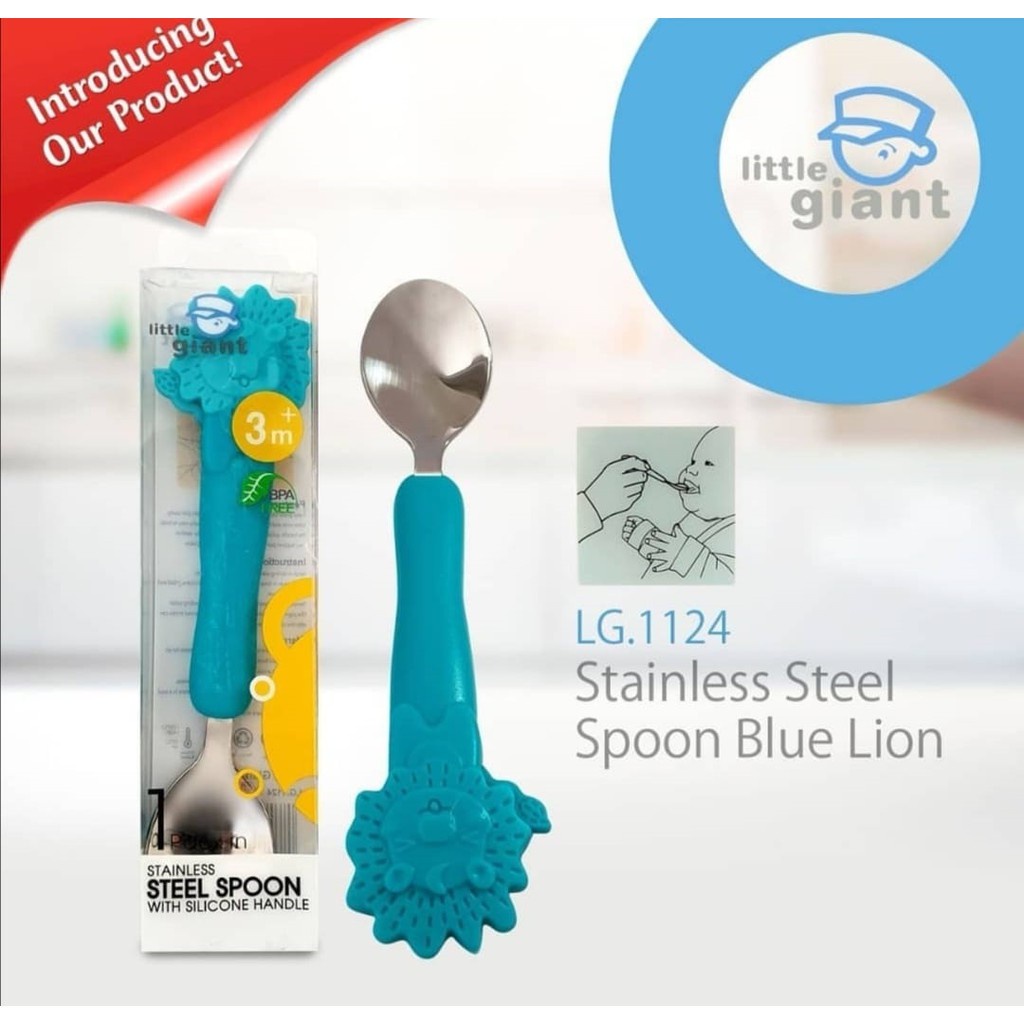 Little Giant Stainless Steel Spoon With Silicone Handle