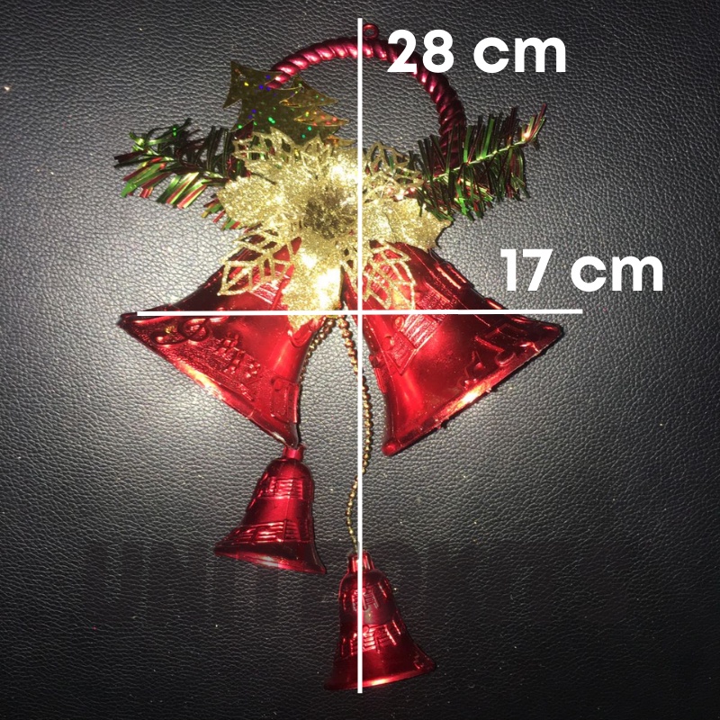 GANTUNGAN BUNGA LONCENG DEKORASI NATAL ORNAMEN NATAL HIASAN NATAL AKSESORIS POHON NATAL - JT20-J047 - UNITEDKITS