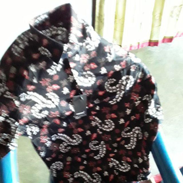 Kemeja Batik Pria Lengan Panjang Bl73 Katun Motif Modern Dixmont Semi Slimfit Premium