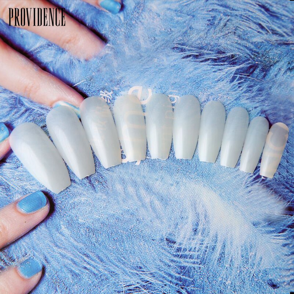 Providence 600Pcs Clear/Natural Long Ballet False Nail Tips Fingernail DIY Manicure Decor