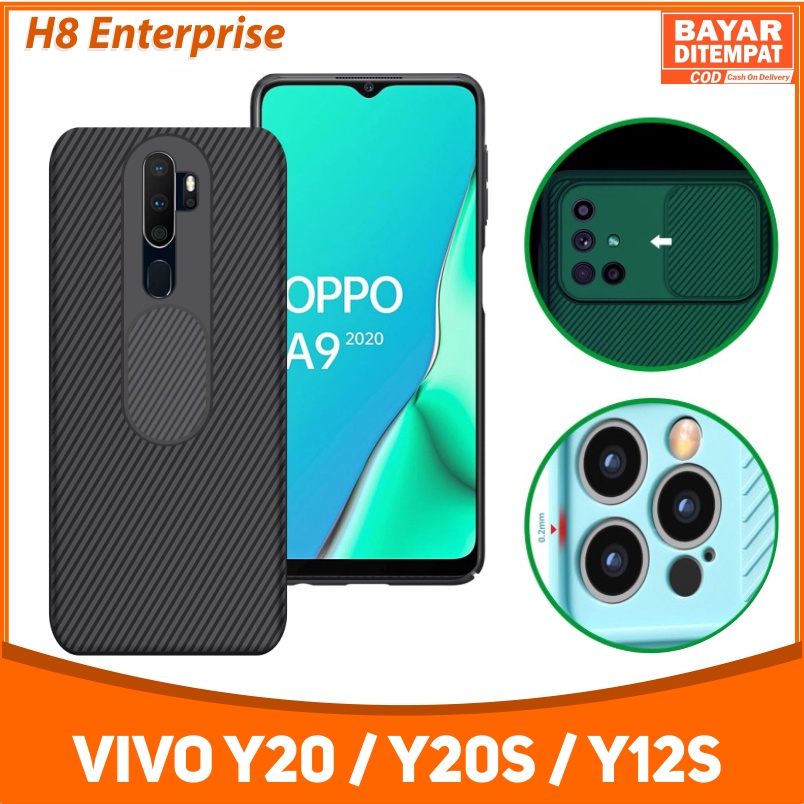 Case Oppo A5 2020 A9 2020 Slide cover square pust pull with Cam Shield PC Slide Melindungi Kamera Privasi Penutup Belakang