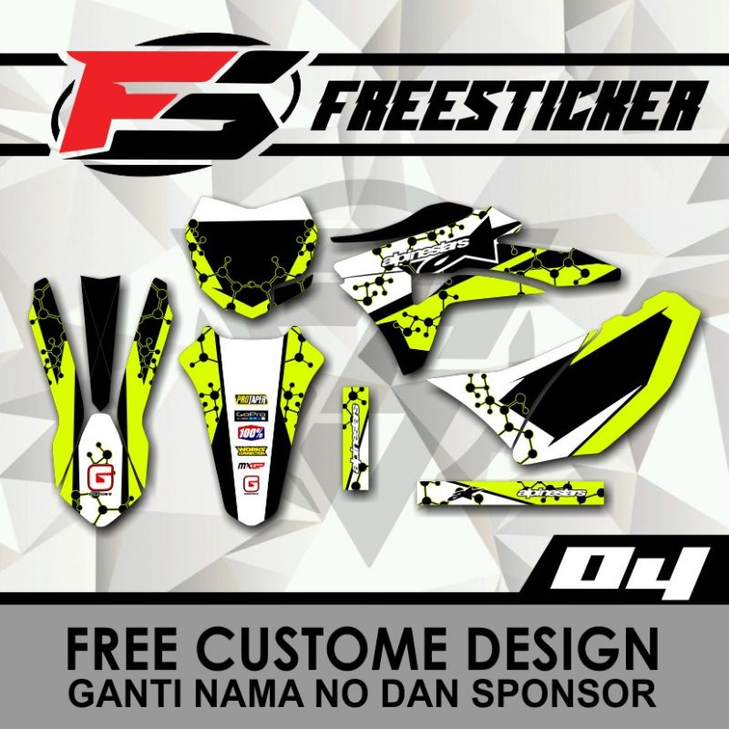

DECAL STICKER KLX GORDON STABILO PUTIH THE MAN