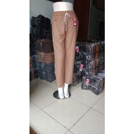 Haidi pants/celana kasual wanita/celana catton linen rami