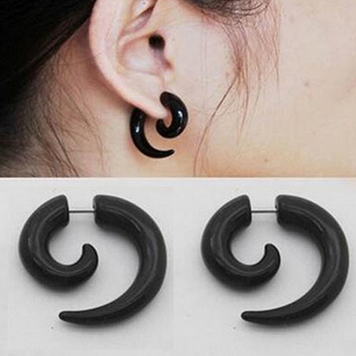 Fashion Perhiasan Anting Tindik Unisex Model Ear Plugs Palsu