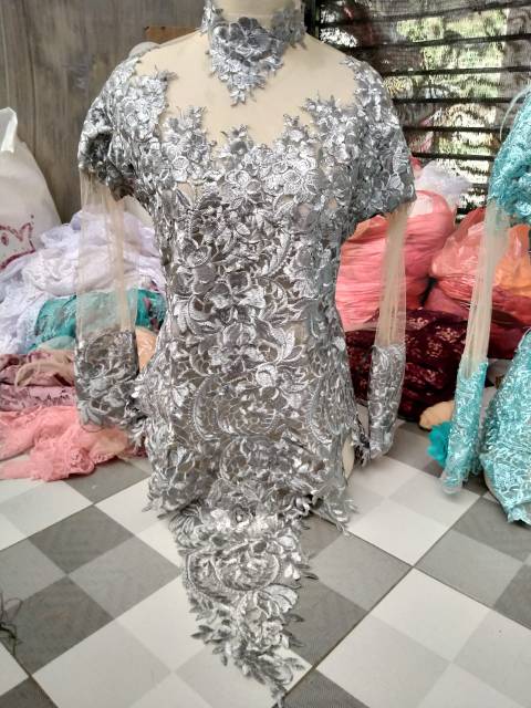 Atasan Gaun Kebaya - panjang depan