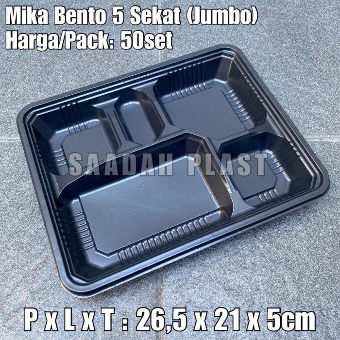 [sale] [terlaris] Mika Bento 5 Sekat - Tray Bento Besar - Box Kotak Makan Nasi d7e404e