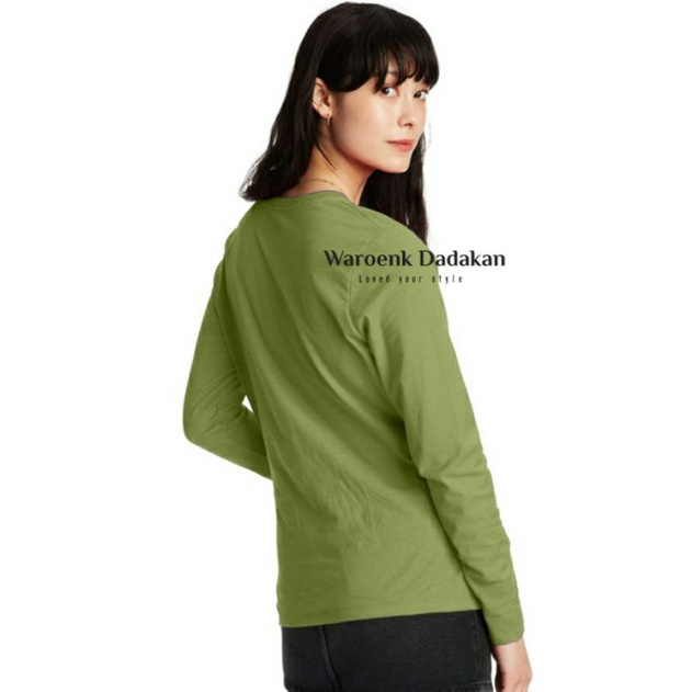 kaos polos OLIVE GREEN PANJANG CM24S