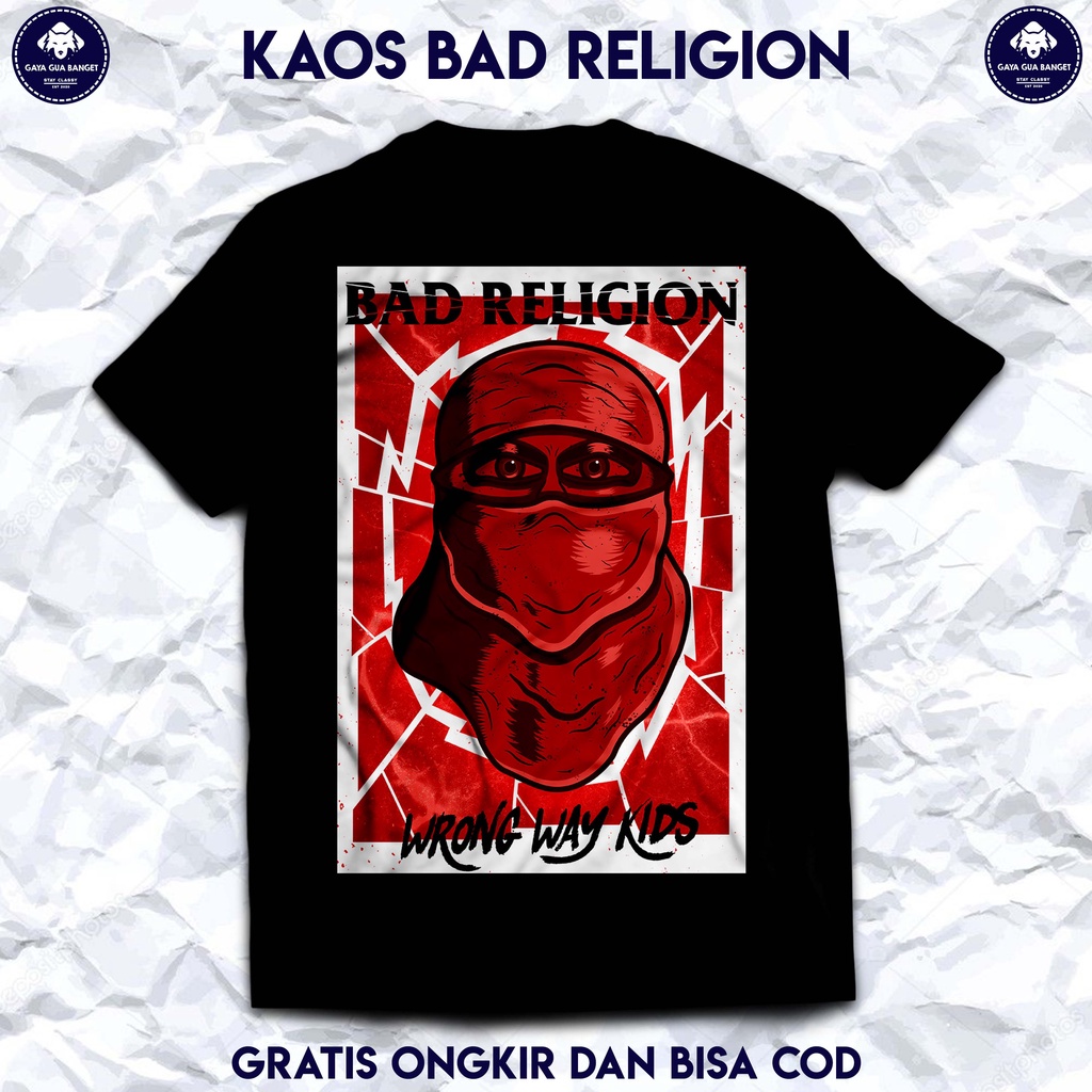 Bad Religion Kaos Pria dan Wanita. Bad Religion Kaos Musik Band Rock. T Shirt Bad Religion Original.