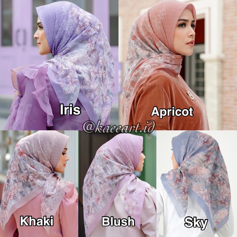 READY iris black apricot malaya series buttonscarves