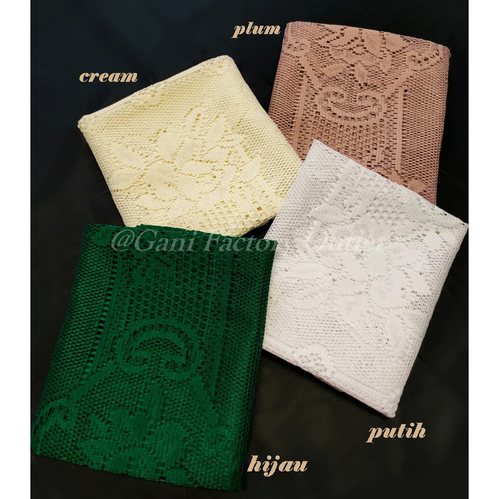 Taplak Meja Tamu Loper Persegi Motif Bunga Cantik bahan Kain Polyester