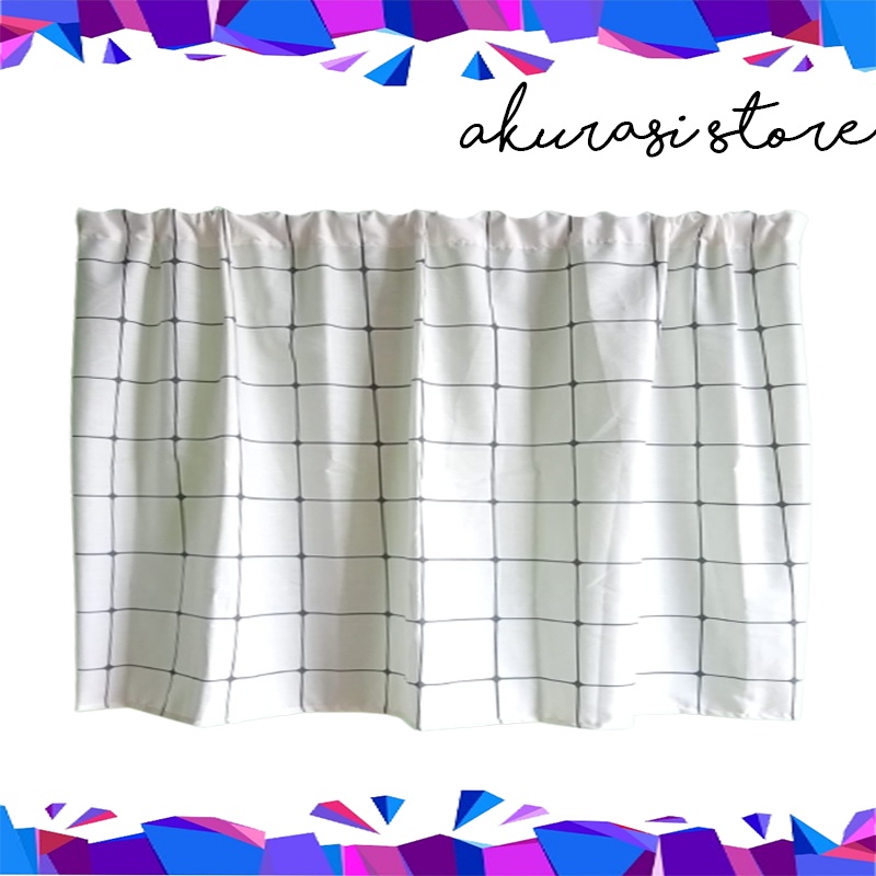 Gorden kolong dapur hordeng kolong dapur motif kotak