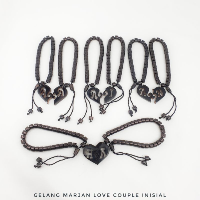 Gelang Couple Inisial Huruf Custom Love Pasangan Kaokah Kokka Kaukah Kaoka Kokka Original Handmade