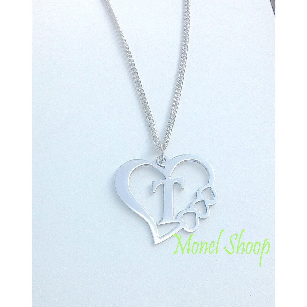 kalung liontin love inisial