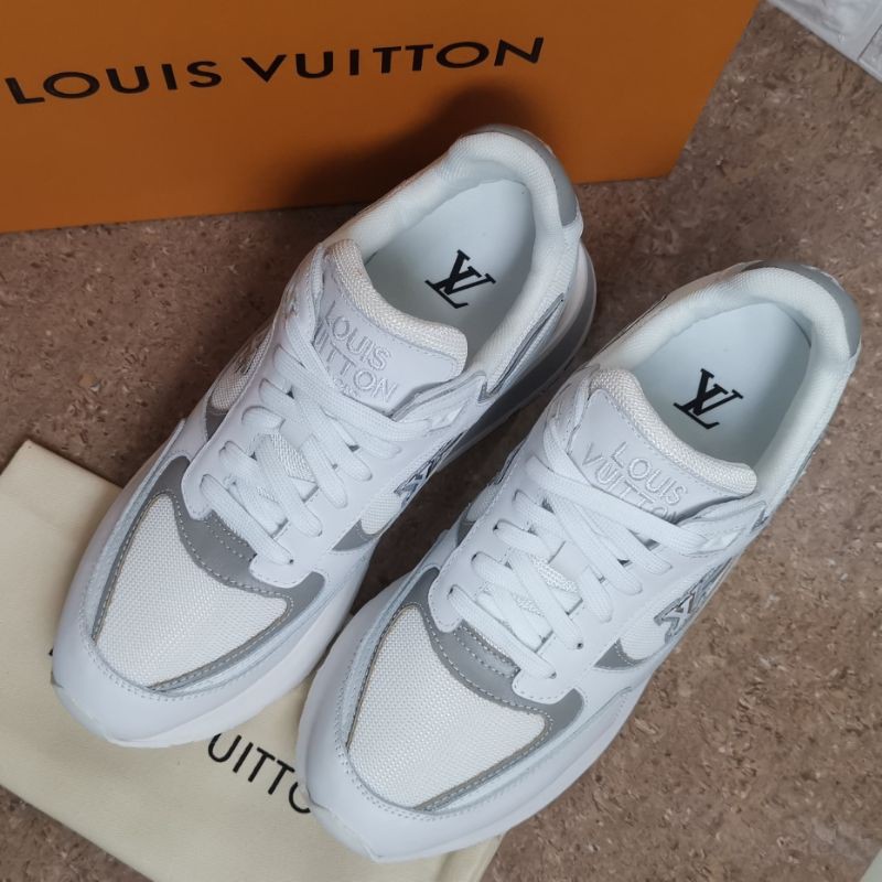 lv sneaker putih run away shoes mirror vip sepatu pria branded kulit cowok lou is vuitton