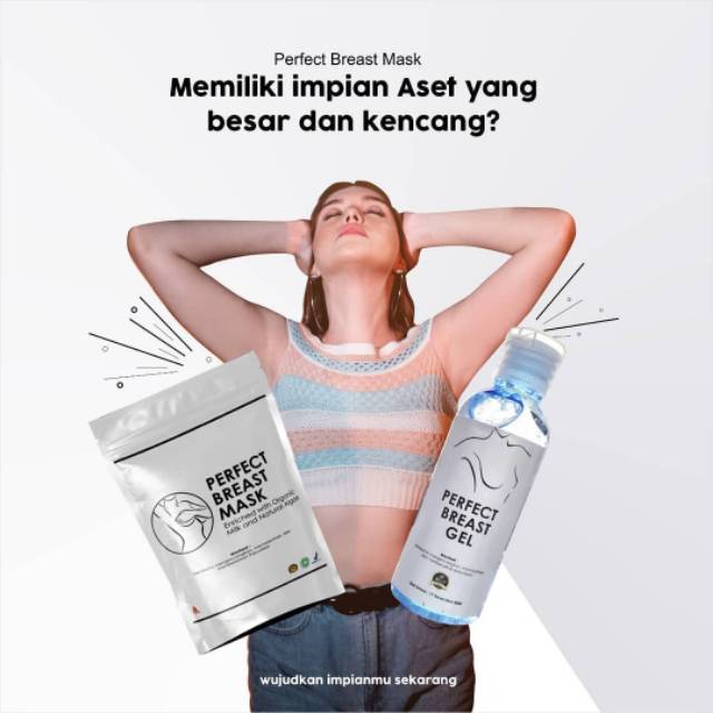 PERFECT BREAST MASK ISI 25 + SERUM 100% ORIGINAL PEMBESAR PAYUDARA NYATA