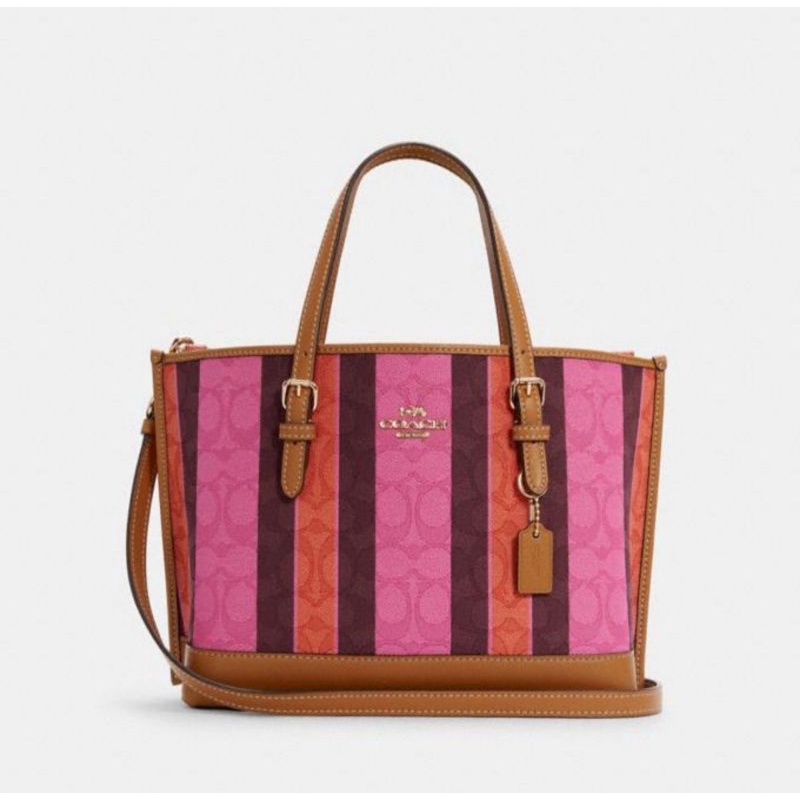 Coach Mollie Tote 25 In Signature Jacquard With Stripes(C4086)