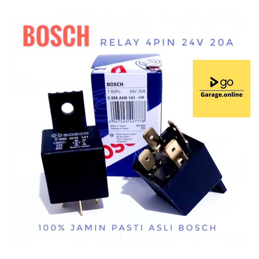 RELAY BOSCH KAKI 4 24V 20A 4 KAKI BOSCH ORIGINAL UNTUK TRUCK BUS