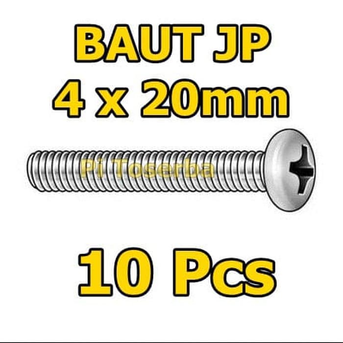 Baut JP 4x20 mm harga untuk per 10pcs