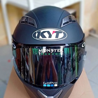 Helm KYT Falcon 2 Solid B   lack Doff Paket Ganteng Original | Shopee