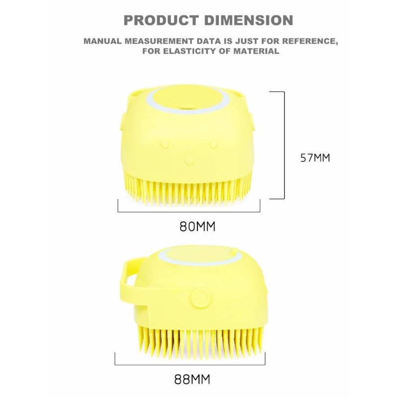 Sikat Dispenser Sabun Cair dan Batang untuk Mandi / Spons Mandi / Sikat Badan Silikon Lembut Sikat Badan Kepala Shower Brush Silicone Dispenser