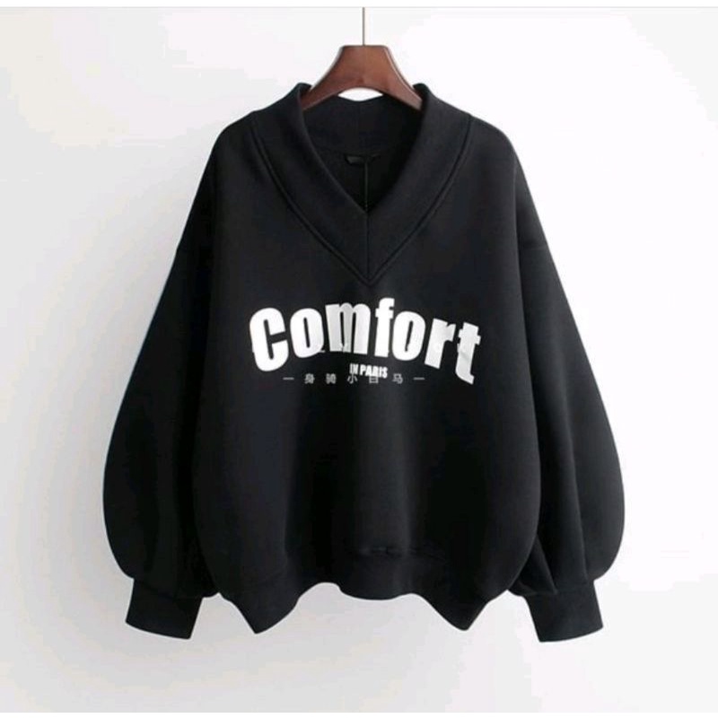 SWEATER WANITA - COMFORT CREWNECK SWEATER - SWEATERSHIRT