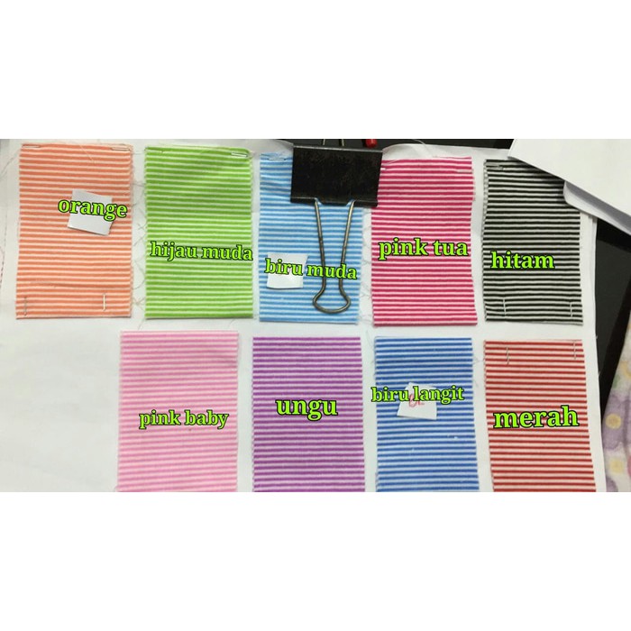 Kain Katun Premium Salur Garis Kecil - Orange