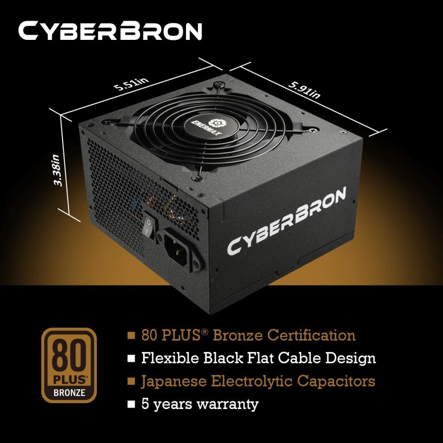 Power Supply Enermax CYBERBRON 600 Watt 80+ BRONZE - PSU