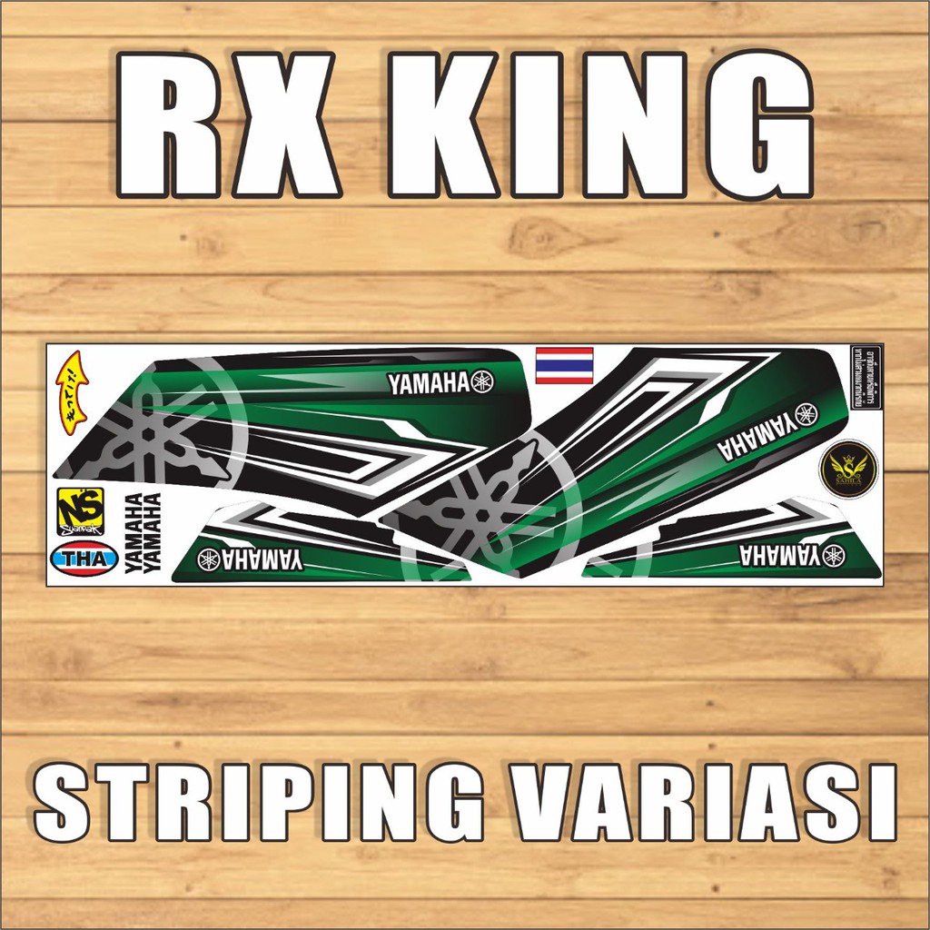 STRIPING MOTOR RX KING VARIASI SIMPLE HIJAU -INDIGO01-