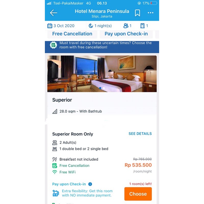 Tiket Hotel Menara Peninsula Jakarta