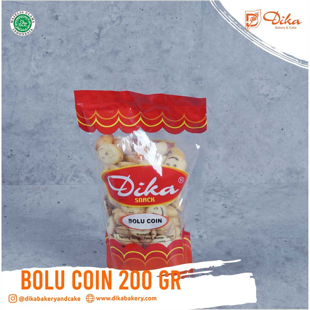 

Roti Kue Kering Bolu Koin 200 Gram Dika Bakery