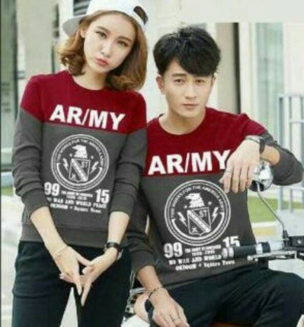 Sweater Couple / Sweater Pasangan / Baju Couple / Baju Pasangan /Baju pasangan Army