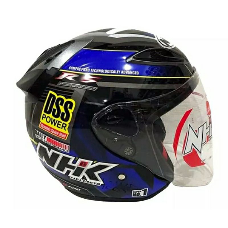 NHK R6 Rally #2 Helm Half Face - Black/Blue