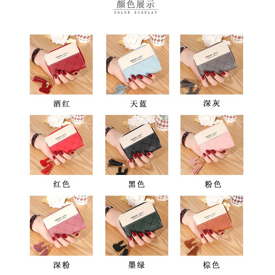 (COD) Dompet Mini Wanita Resletting Dompet Koin MALL SHOPPING