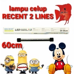 lampu celup aquarium recent 2 lines led aquarium 60cm