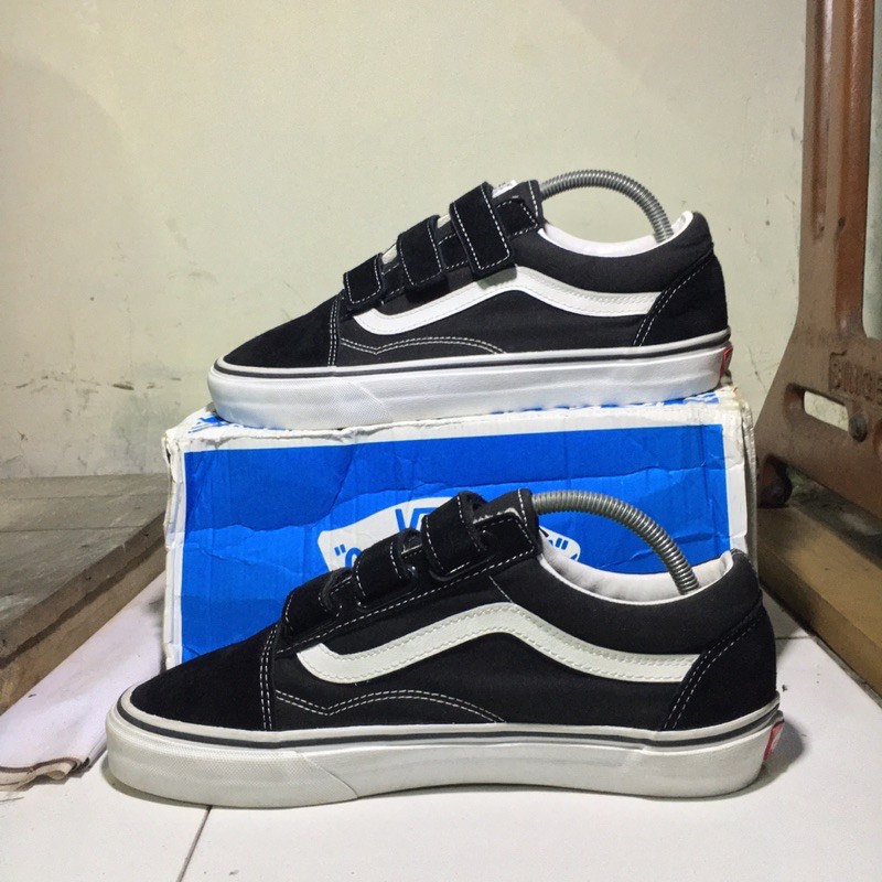 vans old skool velcro black white second