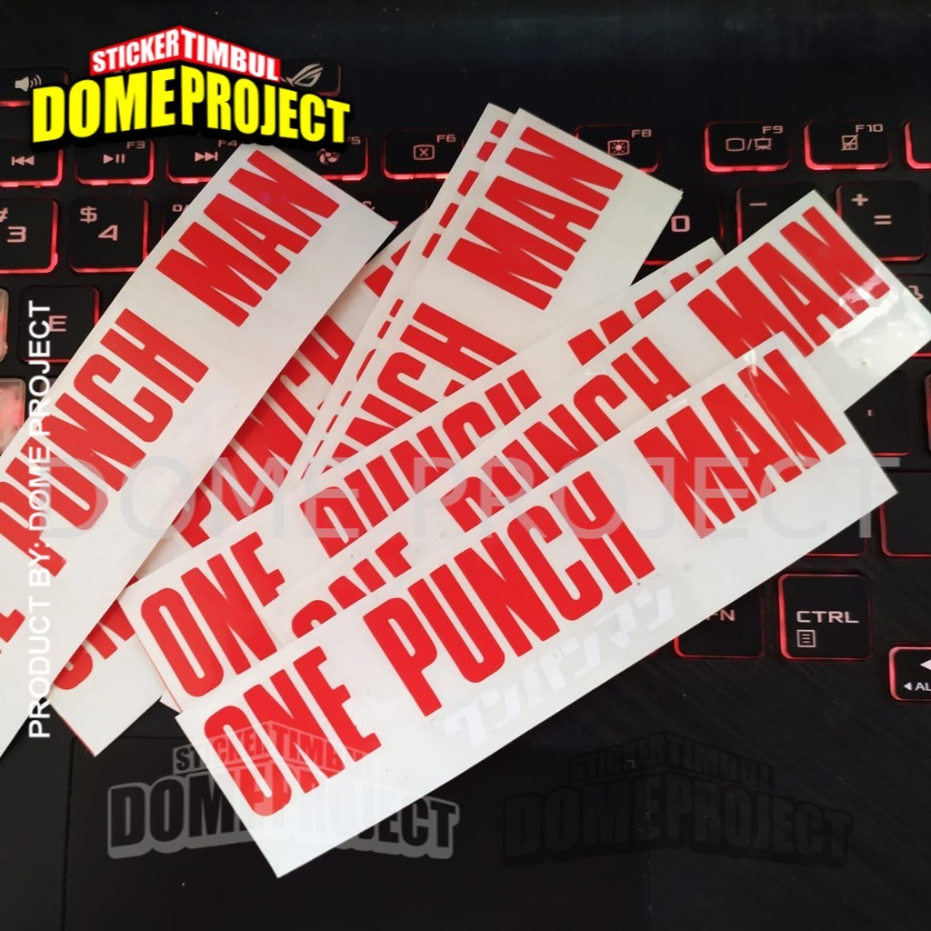 [PROMO BUY 3 GET 1] ONE PUNCH MAN STIKER CUTTING AKSESORIS BODY MOBIL DAN KACA MOBIL