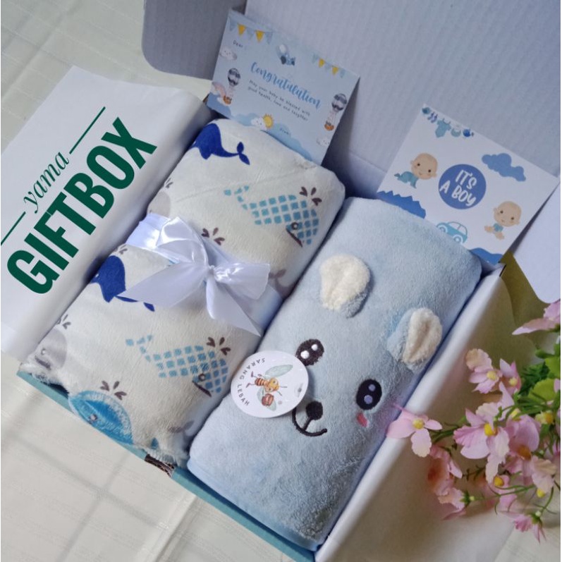 YAMA GIFTBOX hampers bayi parsel kado kelahiran bayi  handuk dan selimut bayi